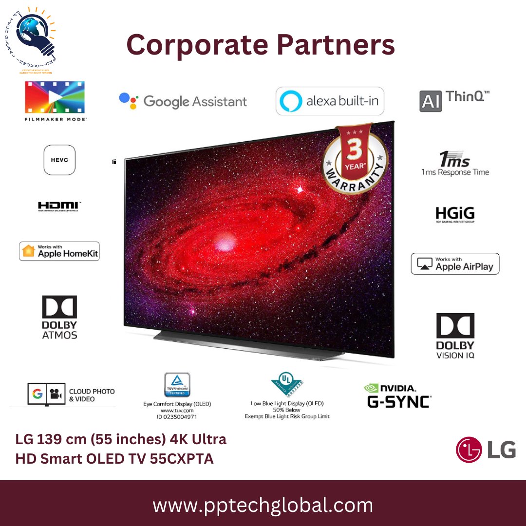 pptechglobal's tweet photo. LG 139 cm (55 inches) 4K Ultra HD Smart OLED TV 55CXPTA
Get Huge  Discounts On LG Products.
Contact us now:- +91 8929278620/19

#bulkorderaccepted #bulkorder #LGTV #LGProducts #commercialTV #UltraHD #TV #products #innovation #global #discounts #bulkbuy #ordernow https://t.co/kr1omXPNJg