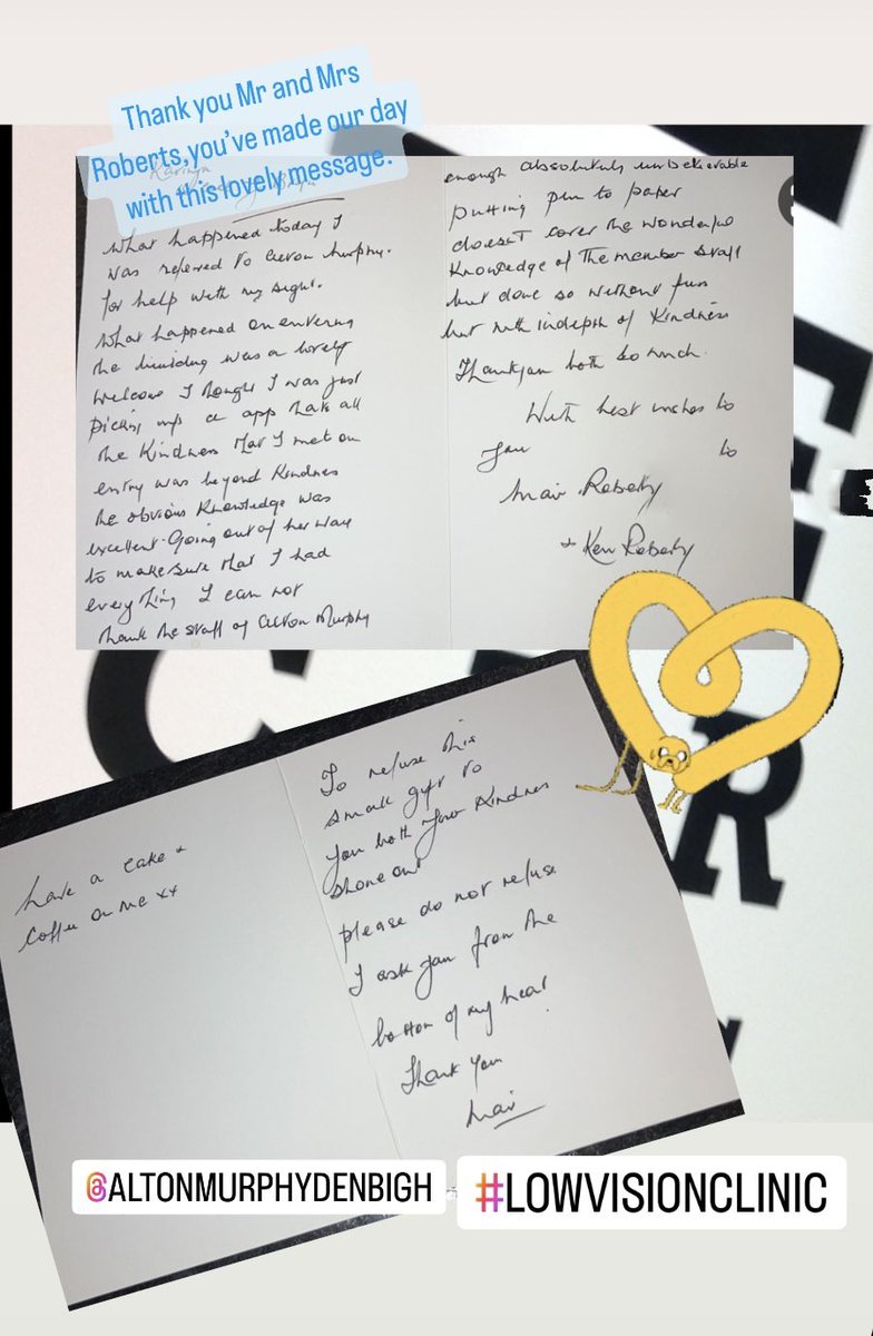 altonmurphyeye's tweet photo. Low vision Clinic - Alton Murphy Denbigh
So grateful when patients send us a message. THANK YOU https://t.co/pEzAKdG3h6