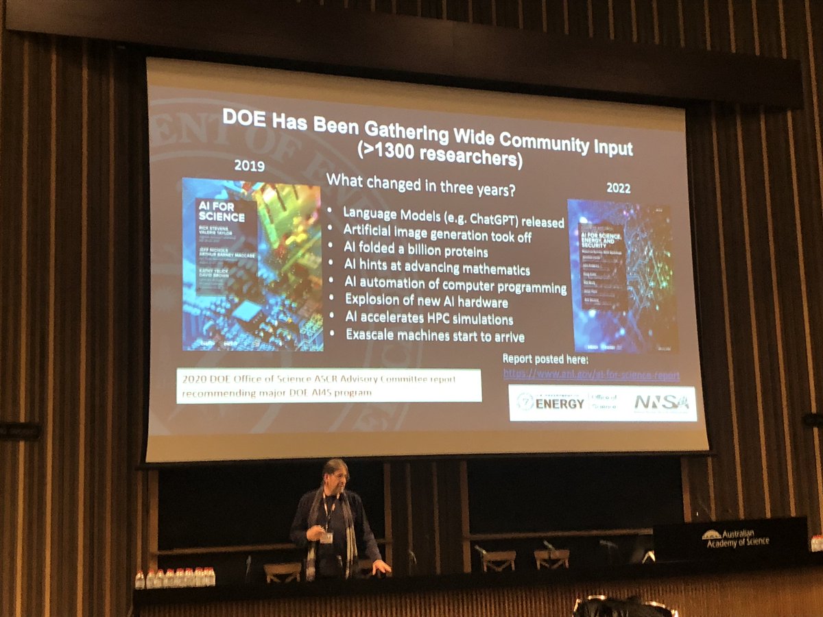 HPC_Now's tweet photo. π΅ A View of Post-#Exascale Computational Science and the Emerging Mix of #HPC, #AI, and #Quantum
by Prof. Rick Stevens from @Argonne National Lab
at #ALCS23 https://t.co/hSGbUREQKr