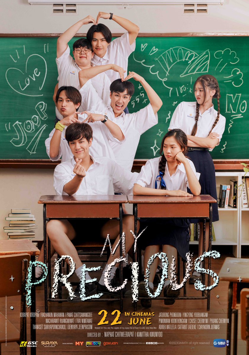Big shout out to all Malaysia fans! Don't miss your chance to see them in cinemas this 22nd June in #MyPrecious ! See you there~🖍️😘
.
#รักแรกโคตรลืมยาก
#GMMTV