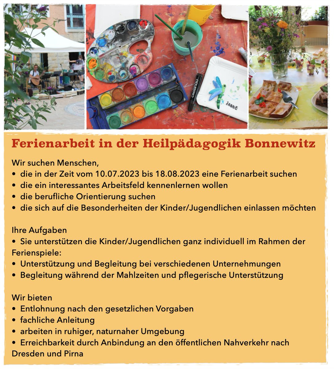 HBonnewitz's tweet photo. Bewerbungen richten Sie gern an: 
Heilpädagogik Bonnewitz
Matthias Bünger
Martin-Kretschmer-Str. 3
01796 Pirna 
schule@heilpaedagogik-bonnewitz.de

#sächsischeschweiz #pirna #graupa #bonnewitz #heilpädagogik #dresden #sebnitz #freital https://t.co/n9UoPMmBK0