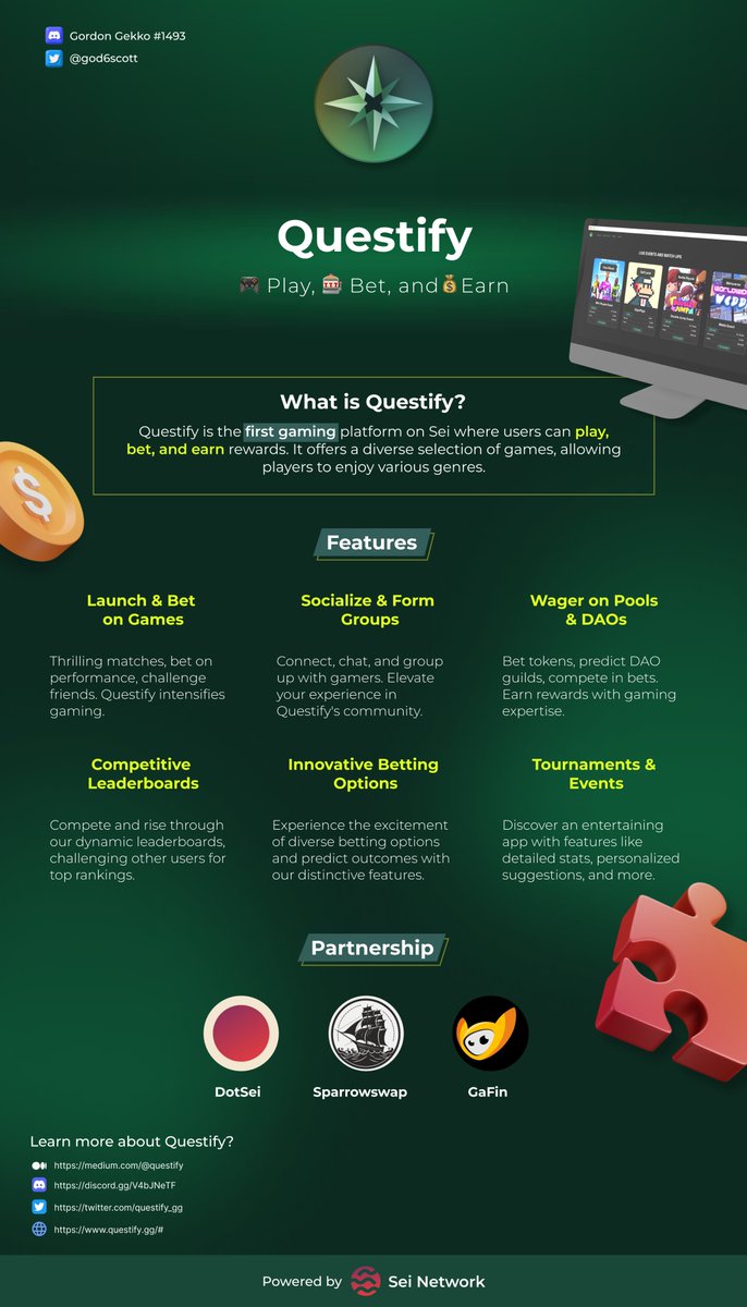 god6scott's tweet photo. Ahoy Seilors!

I want to Introduce @questify_gg, built on @SeiNetwork as the first gaming platform. 🎮 Play,🎲 Bet, and 💰 Earn rewards like never before.

A Thread https://t.co/oQnQYSjaaw