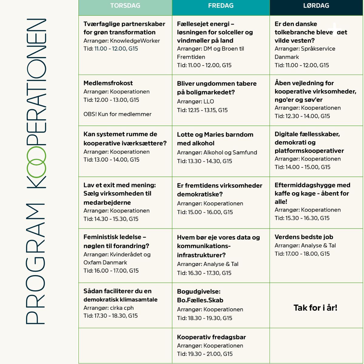 I morgen går det løs og vi glæder os til tre dage fyldt med et væld af gode, inspirerende og tankevækkende debatter i vores telt G15 på Folkemøde Bornholm! 
Kig forbi!
#fmdk