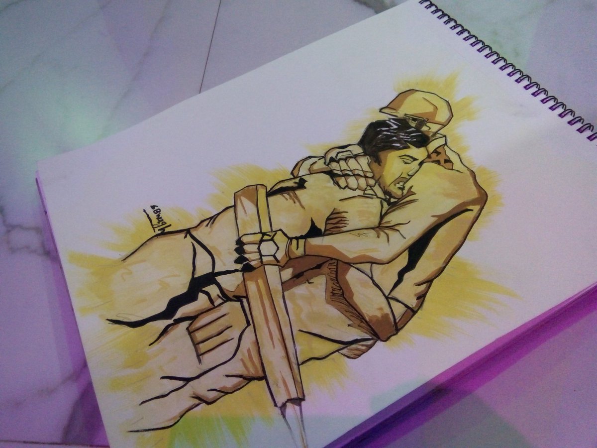 blackwagh_98's tweet photo. Arts to msdhoni &amp; jaddu 
Emotions champions trophy 💛
Hugg msdhoni &amp; jaddu 7 &amp; 8 
#CSKvGT #THEFINALS #CSK #Dhoni #mahi #jaddu #arts  #watercolourpainting #artwork #artshare #clours #beautiful #WhistlePodu #Yellove🦁💛
@msdhoni @imjadeja @ChennaiIPL https://t.co/t9sznJirbB