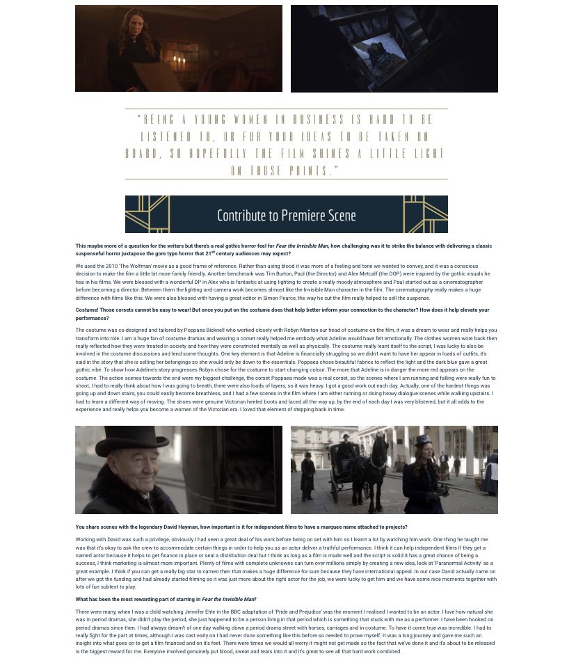 Thank you @Premscene for the lovely interview about the making of Fear The Invisible Man 🎩

Director <a href="/hanoverpictures/">Paul Dudbridge</a> 
Editor <a href="/cbaproductions/">Simon Pearce</a> 
HO Costume Robyn Manton
Principal Costume Maker/ Deigner <a href="/PoppaeaArt/">POPPAEA</a> 
DOP <a href="/AlexMetcalfeDoP/">Alex Metcalfe</a> 

premierescene.net/2023/06/13/mha…