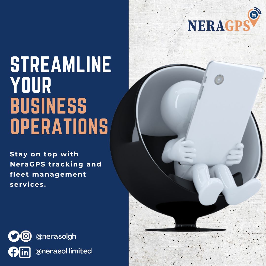 Navigate your way to success with NeraGPS!  

#Stayontop #ITServices #nerasolgh  #neraGPS #fleetmanagement #IoT #GPStracking #Efficiency