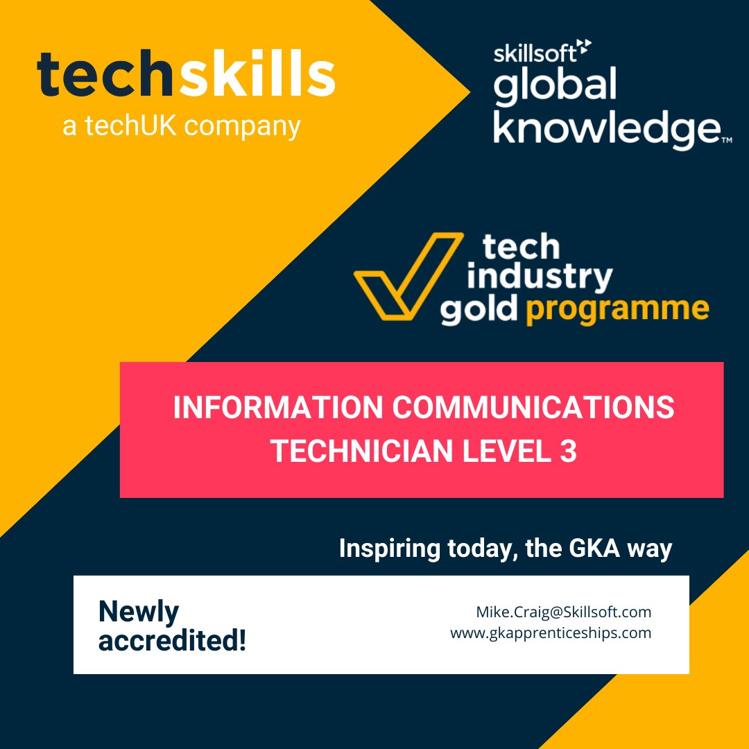 We have been awarded the Tech Industry Gold accreditation for our Level 3 Information Communications Technician Apprenticeship Programme. It gives us immense pride to be the first company to achieve industry accreditation for a Level 3 apprenticeship programme <a href="/techskillsorg/">TechSkills.org</a>