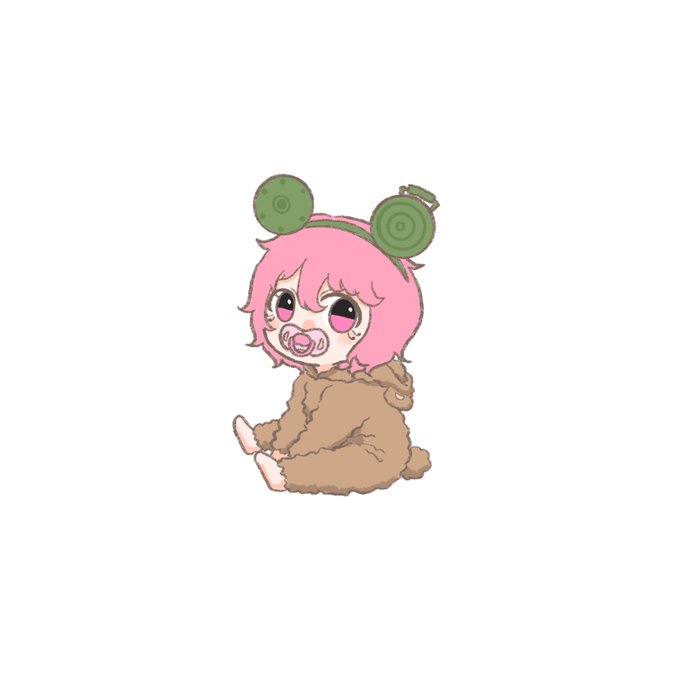 「pacifier pink hair」 illustration images(Latest)