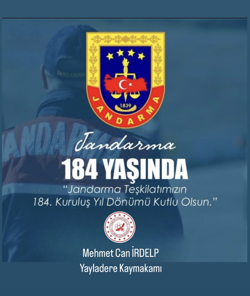 Güçlü, Cesur, Hazır 🇹🇷🇹🇷

Milletimizin gurur kaynağı Jandarma Teşkilatımızın 184. kuruluş yılını kutluyor; vatanımız için her daim nöbette olan Mehmetçiklerimize görevlerinde başarılar diliyor, aziz şehitlerimizi ve gazilerimizi bir kez daha rahmet, minnet ve şükranla anıyorum.
