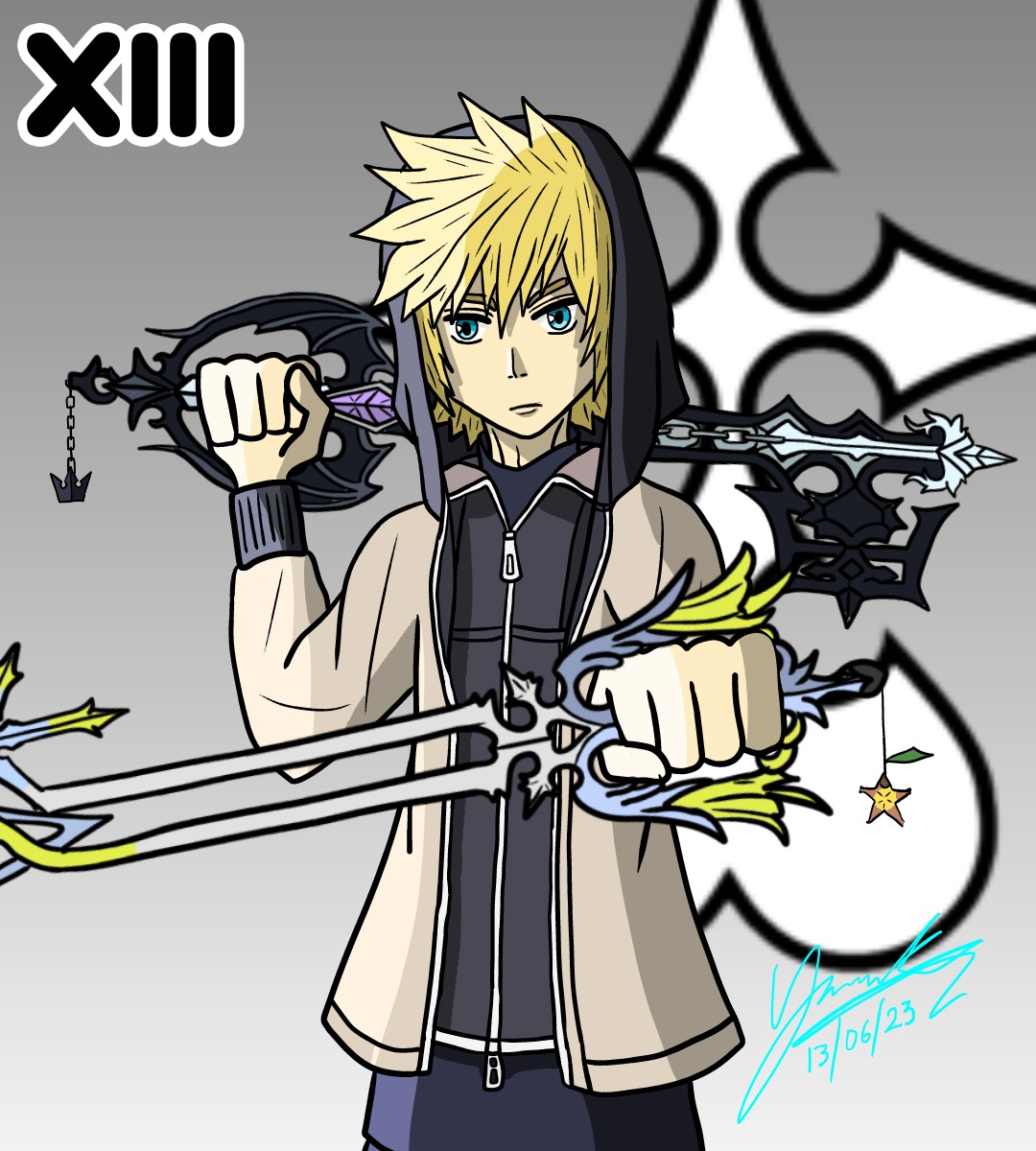 Happy (late) Roxas day xD #ロクサスの日2023 #ロクサスの日 #kingdomHeart #videogame #roxas #nobody #animeboy #fanart