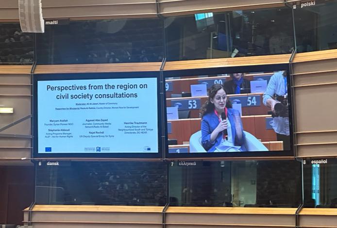 🙏 <a href="/StephanyAbboud/">Stephanie Abboud</a> <a href="/ALEFliban/">ALEF - Act for Human Rights</a> 4 highlighting the #Lebanon civil society perspectives at the #Syriaconf2023 -  #localization quality #funding &amp; principled #partnerships are needed!  

#LHDF <a href="/LHIF_LB/">LHIF</a> <a href="/OCHALebanon/">OCHA Lebanon</a> <a href="/eu_echo/">EU Civil Protection & Humanitarian Aid 🇪🇺</a> @eu_near <a href="/UNHCRLebanon/">UNHCR Lebanon</a> <a href="/EUinLebanon/">EU in Lebanon</a>