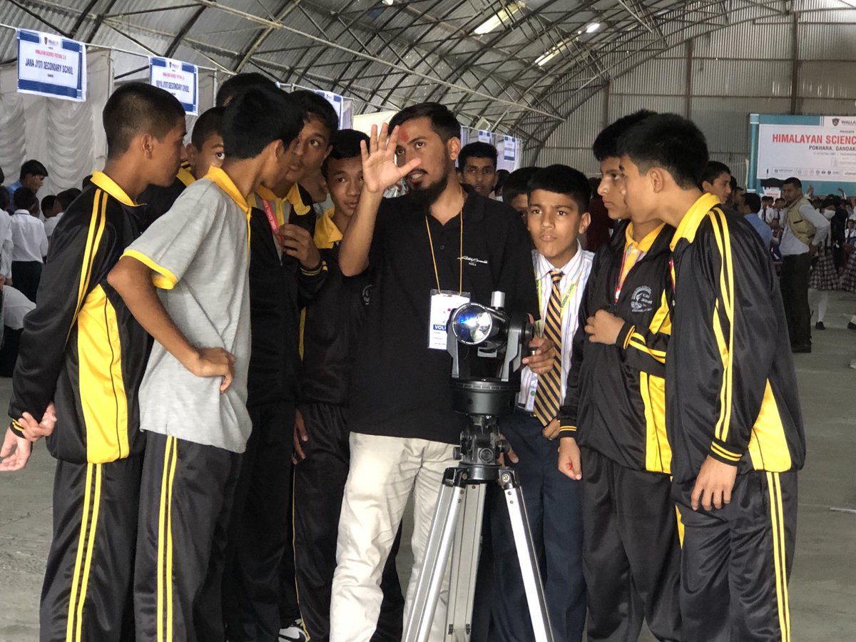 PAS_Office's tweet photo. 🔭 Exciting news! Exhibiting our telescopes and sharing our experience at the Himalayan Science Foundation's exhibition! 🌌 Join us today as we discuss how these telescopes work and present alongside enthusiastic students✨. #Astronomy #PAS It's happening from today! #for2days https://t.co/dEe5Rx0p9b