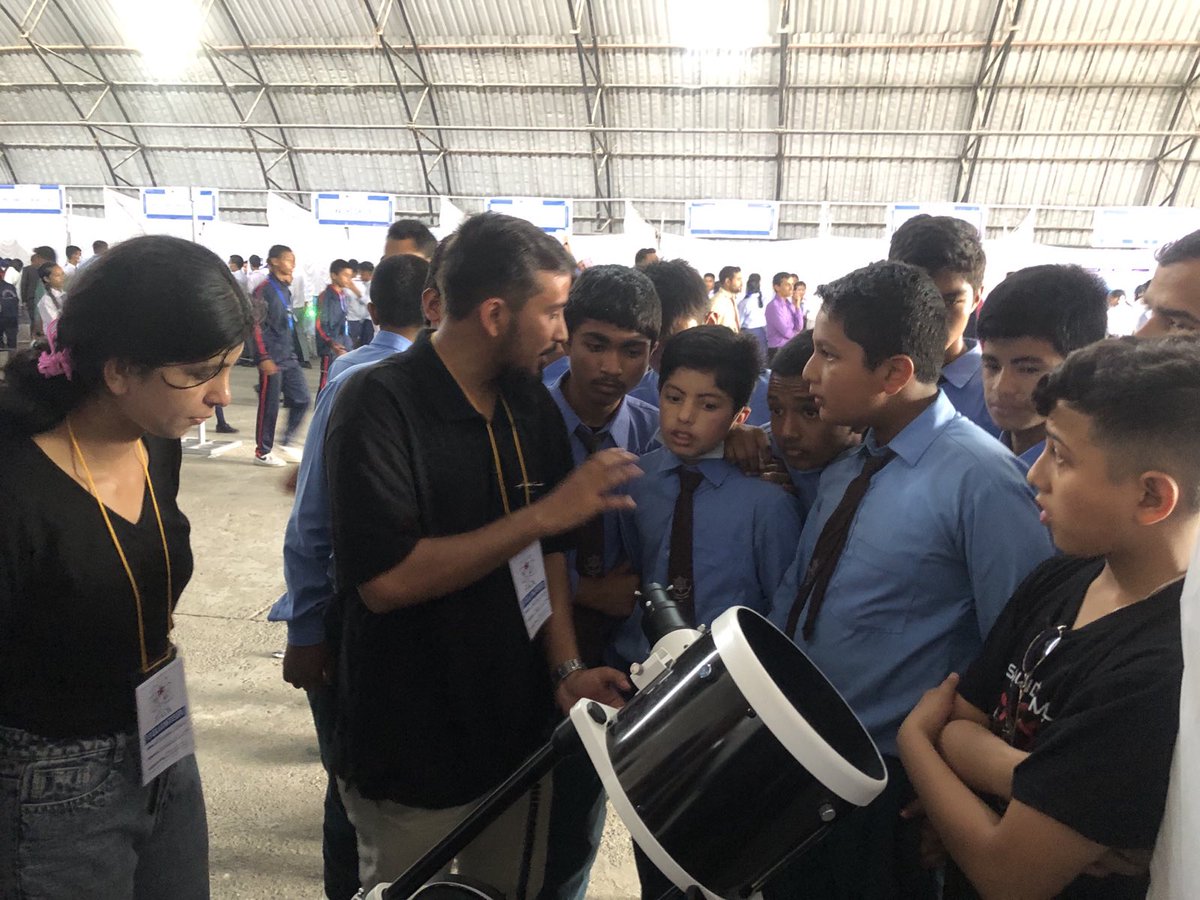 PAS_Office's tweet photo. 🔭 Exciting news! Exhibiting our telescopes and sharing our experience at the Himalayan Science Foundation's exhibition! 🌌 Join us today as we discuss how these telescopes work and present alongside enthusiastic students✨. #Astronomy #PAS It's happening from today! #for2days https://t.co/dEe5Rx0p9b