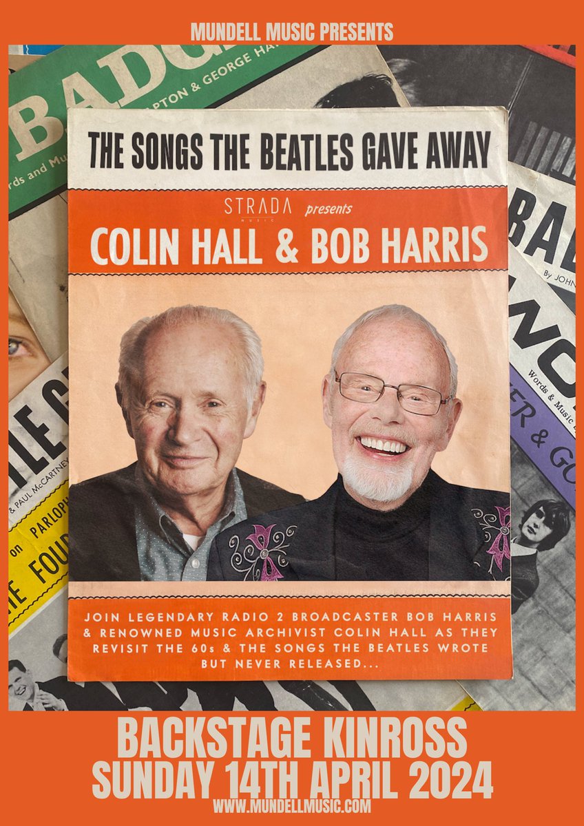 @WhisperingBob Bob Harris  & Colin Hall come to Backstage Kinross for @mundellmusic next year! Can’t wait! Old Grey Whistle Test Fans take note! #EDINBURGH #Dunfermline #MusicVenues #Ticketweb