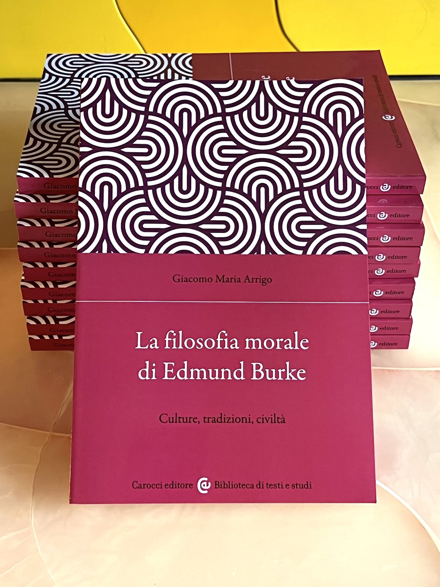 Dopo anni di studio e di ricerche, è finalmente in libreria il mio lavoro sul pensiero filosofico-morale di Edmund #Burke (@Caroccieditore)! 👉carocci.it/prodotto/la-fi…