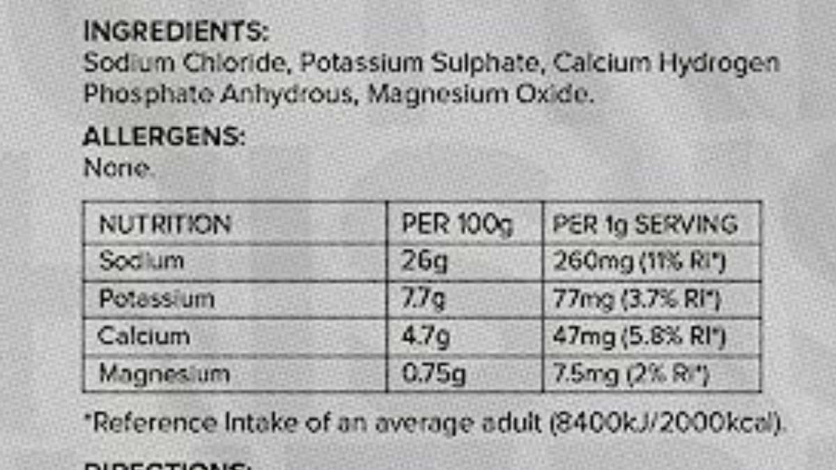 @UnfollowForUnf1 In case people are using other electrolyte powders, here’s bulk’s electrolyte per dosage to compare.