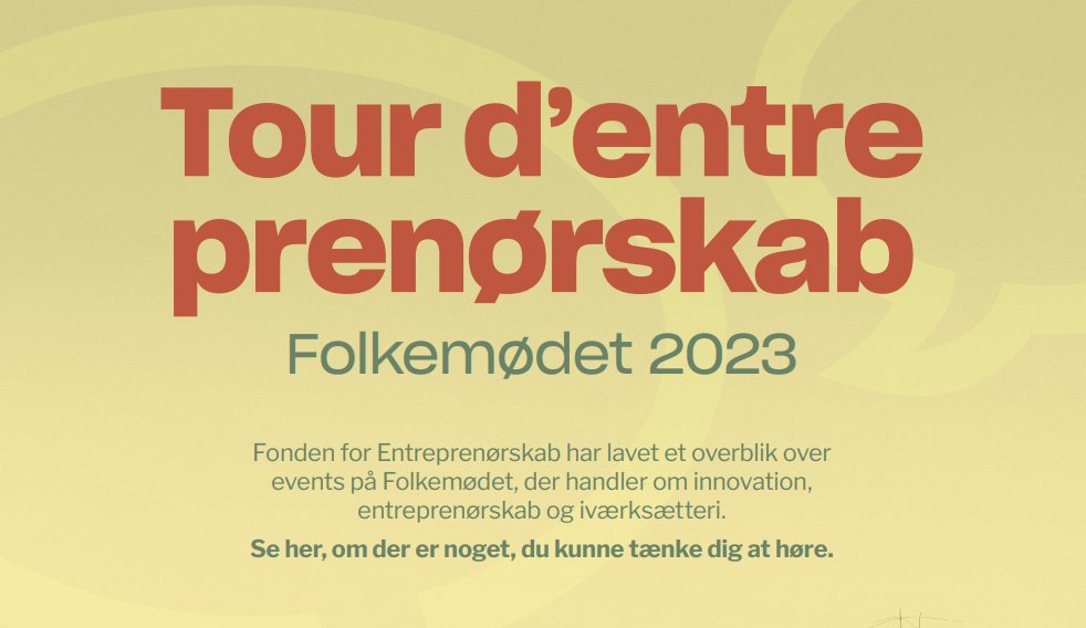 Menneskestrømmen bevæger sig mod #fmdk23 på Bornholm ⛴️✈️☀️og for alle dem, der interesserer sig for innovation, iværksætteri, uddannelse og entreprenørskab, har vi lavet et overblik over relevante events. Se det her: ffefonden.box.com/s/y11i5lzuopy0…