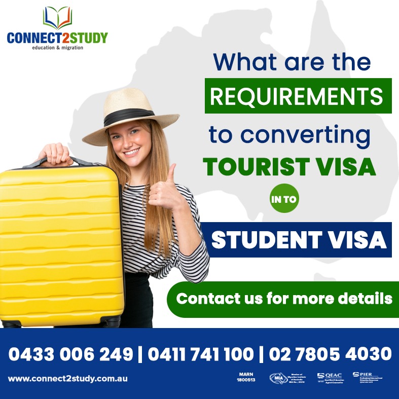 📋🌍 What are the REQUIREMENTS to convert your TOURIST VISA into a STUDENT VISA? 🎒📚

#VisaRequirements #TouristToStudentVisa #ConvertVisa #EducationAbroad #AustralianVisa #VisaImmigration #MigrationExperts #StudyInAustralia
