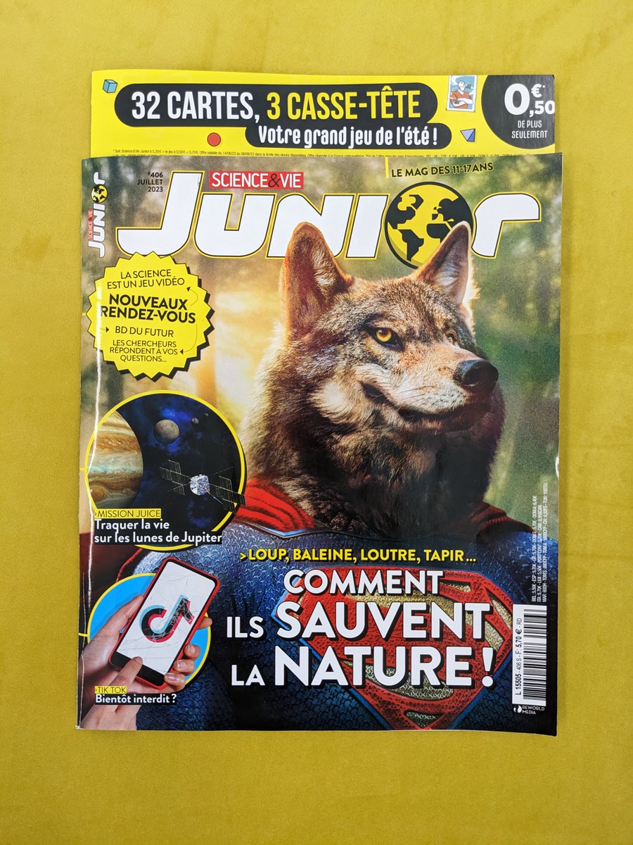 Venez lire l'histoire de ce loup à fière allure qui protège tout un écosystème d'Amérique du Nord, et aussi celle du tapir, et des chiens de prairies...et de bien d'autres. Dans le #scienceetviejunior qui sort aujourd'hui ! #svj
<a href="/LeLaboSVJ/">Science & Vie Junior</a>
