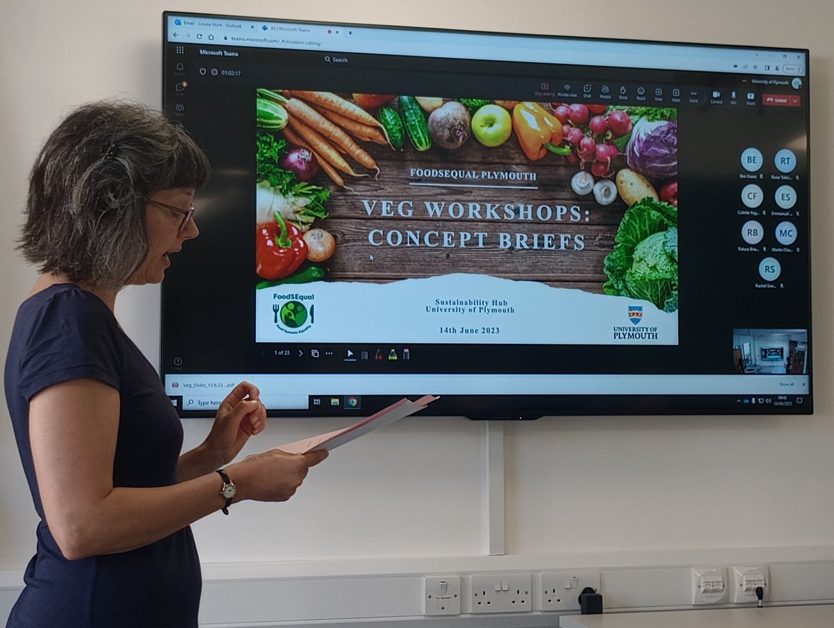 DrCPettingerRD's tweet photo. Kicking off our @foodsequal #Plymouth 'veg concept brief' (innovation) Workshop. With national #collaborators &amp; #partners  @FareShareSW @LyndseyWithers @plymouthsouprun @HJGardiner @EqualityFood https://t.co/nBF5NssF61