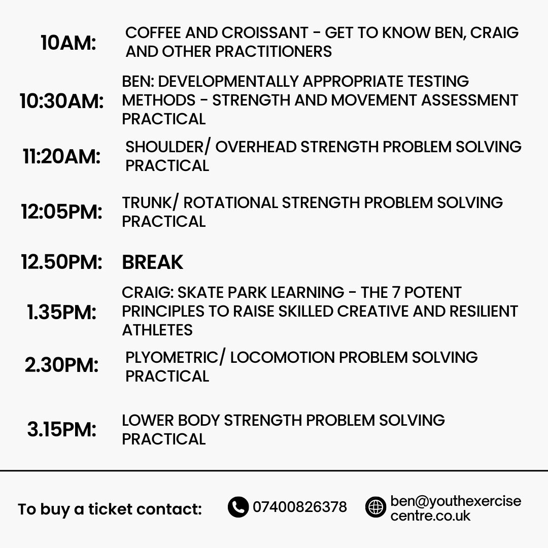 Ben Pullen, PhD (@drbenpullen) on Twitter photo Excited to share that myself and <a href="/drcraigharrison/">Craig Harrison, PhD</a> will be hosting a coaching workshop July 8th @YEC_Bristol
Drop me a message for more details - this will be a small explorative practical based workshop therefore we only have 10 spaces for this one. Excited to share that myself and <a href="/drcraigharrison/">Craig Harrison, PhD</a> will be hosting a coaching workshop July 8th @YEC_Bristol
Drop me a message for more details - this will be a small explorative practical based workshop therefore we only have 10 spaces for this one.