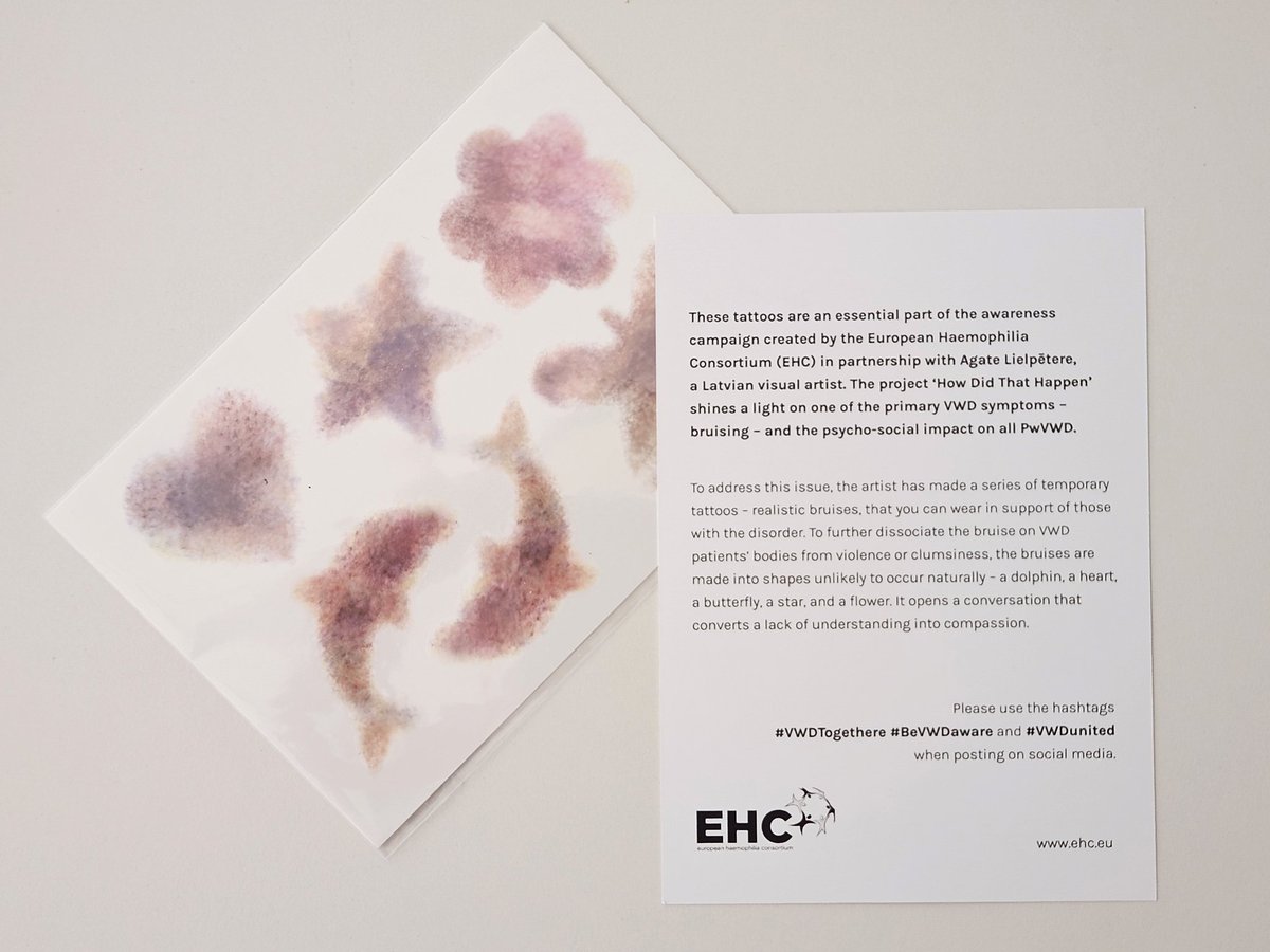 I'm extremely excited about the possibility of contributing to raising awareness for all VWD patients in Europe! 
If you are joining the <a href="/EHC_Haemophilia/">EHC_Haemophilia</a> Leadership Conference, make sure to take a tattoo!
#VWDunited #VWDtogethere #beVWDaware