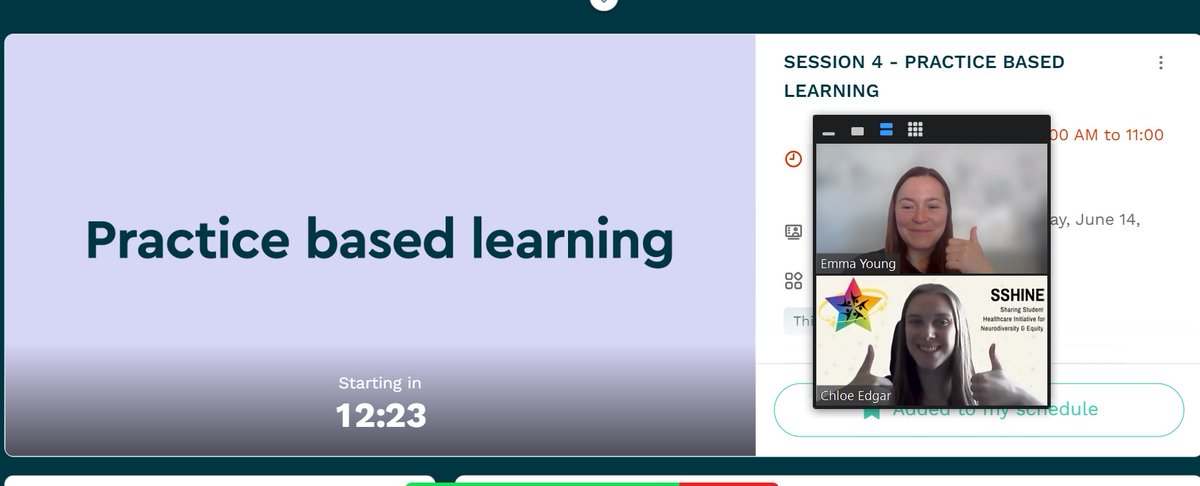 Excited to present at #RCOT2023 today
Embedding a culture of inclusion: improving the experience of practice-based learning for neurodivergent students 
My @150Leaders project! Love collaborating w @chloedgarx #Grateful 
@RCOTstudents @theRCOT #BUproud @hss_bu @SSHINE_Students