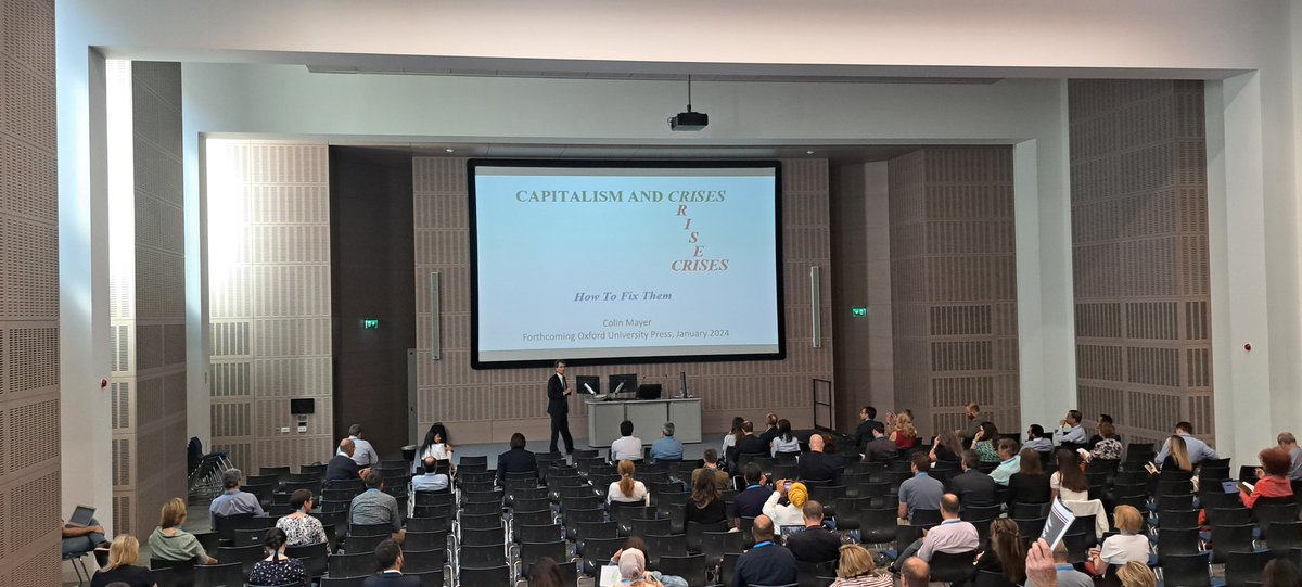 oumaima_omari's tweet image. Opening session of the @EURAM_BXL conference @TCDBusiness with Prof. Colin Mayer: Capitalism and Crises: How to Fix Them.
#capitalism #crises #euram2023 #trinitybusinessschool