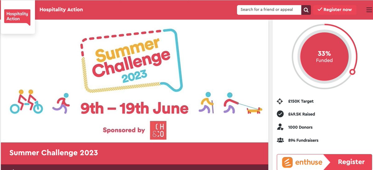 Here's an image to warm the heart ... @HospAction's Summer Challenge is a third of the way to target, and we've just received our 1000th donation! Thanks to all our wonderful participants - and please keep pushing! #wevegotyou