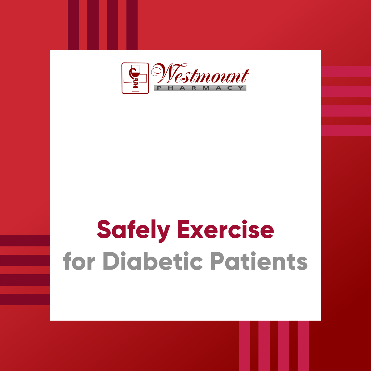 Exercise is vital for diabetic patients. Discover safe and effective ways to incorporate physical activity into your routine through our diabetes management.

#DiabetesManagement #PharmacyServices #WestHamiltonON