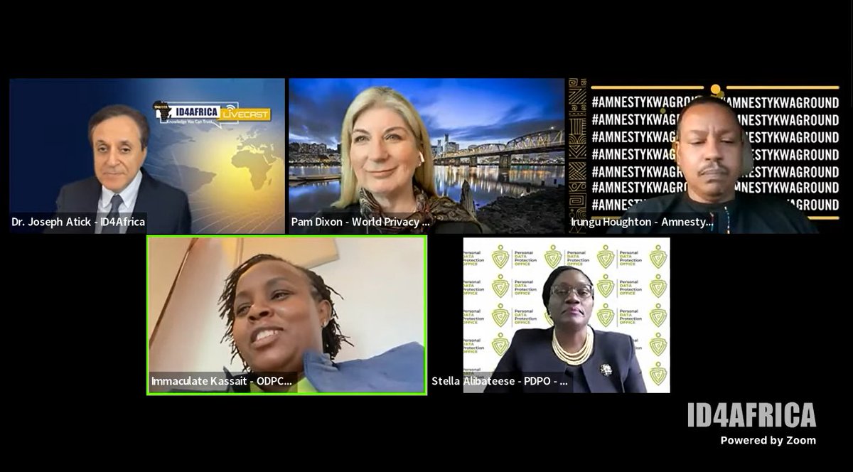 ID4Africa (@id4africa) on Twitter photo An insightful discussion with Data Protection Authorities, NGOs & civil society on emerging issues such as collaboration, AI, standards...
🗣️<a href="/ikassait/">immaculate</a> <a href="/ODPC_KE/">OFFICE OF THE DATA PROTECTION COMMISSIONER</a>; <a href="/DirectorpdpoUG/">National Personal Data Protection Director</a> <a href="/pdpoUG/">Personal Data Protection Office, Uganda</a>; <a href="/irunguhoughton/">Irũngũ Houghton</a> <a href="/AmnestyKenya/">Amnesty Kenya</a>; <a href="/PamDixon_/">Pam Dixon</a> <a href="/privacyforum/">World Privacy Forum</a>
Watch here: youtube.com/watch?v=c9VqI8… An insightful discussion with Data Protection Authorities, NGOs & civil society on emerging issues such as collaboration, AI, standards...
🗣️<a href="/ikassait/">immaculate</a> <a href="/ODPC_KE/">OFFICE OF THE DATA PROTECTION COMMISSIONER</a>; <a href="/DirectorpdpoUG/">National Personal Data Protection Director</a> <a href="/pdpoUG/">Personal Data Protection Office, Uganda</a>; <a href="/irunguhoughton/">Irũngũ Houghton</a> <a href="/AmnestyKenya/">Amnesty Kenya</a>; <a href="/PamDixon_/">Pam Dixon</a> <a href="/privacyforum/">World Privacy Forum</a>
Watch here: youtube.com/watch?v=c9VqI8…