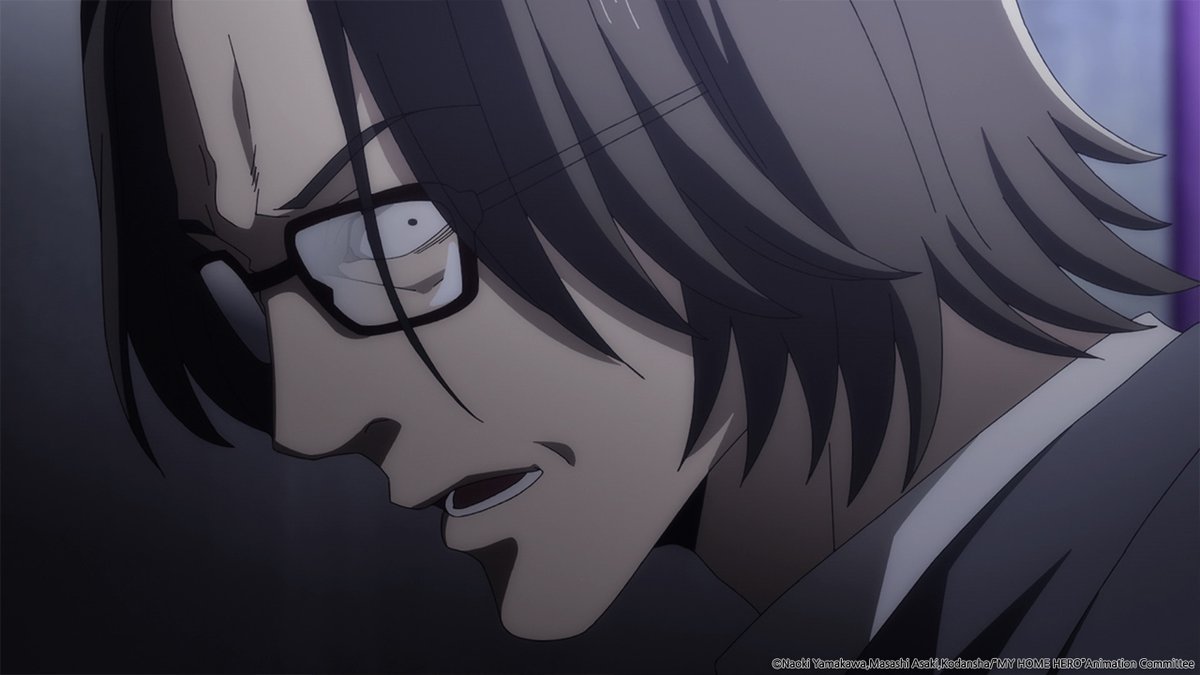 [애니플러스 6/15 02:00 방송 『마이 홈 히어로 』 제11화 "아버지"] -조직에서 해방되어 레이카의 자취방에 간 테츠오. 그곳에 갑자기 쿄이치로부터...