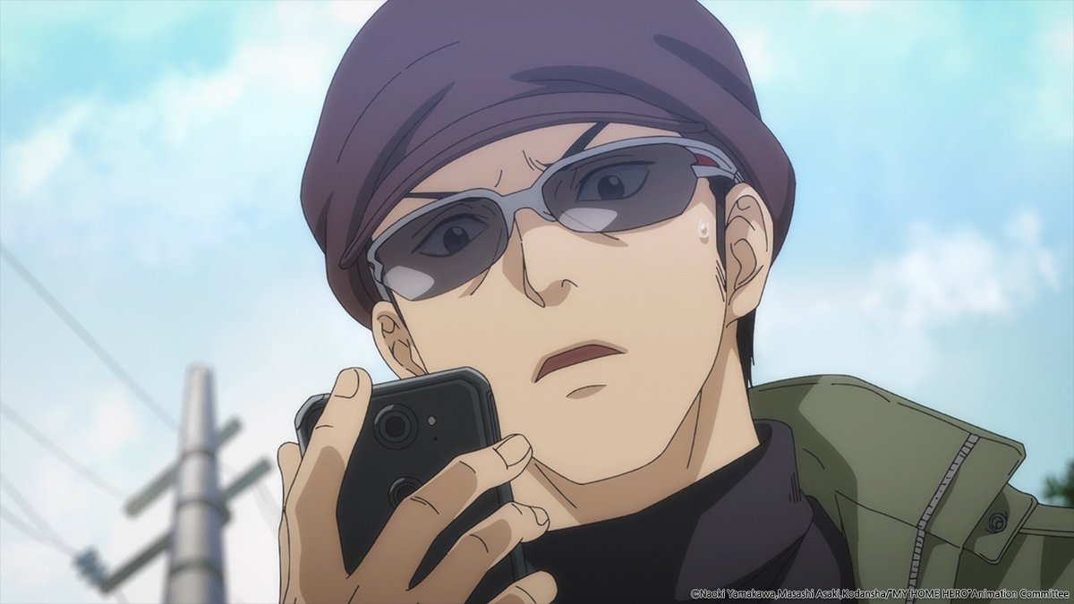 [애니플러스 6/15 02:00 방송 『마이 홈 히어로 』 제11화 "아버지"] -조직에서 해방되어 레이카의 자취방에 간 테츠오. 그곳에 갑자기 쿄이치로부터...