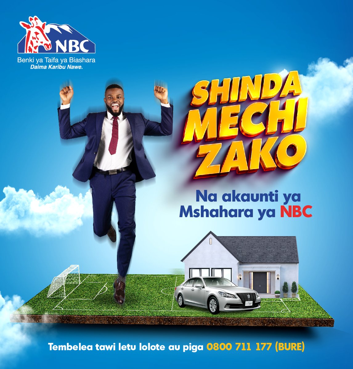 NBCTanzania's tweet photo. Hebu fikiria unafanya kazi ofisi fulani kwa bidii sana, mhasibu anaweka mshahara wako kwa wakati lakini ukienda Benki kutoa unakuta mambo sio mambo.

Fungua akaunti ya Mshahara NBC sasa kwenye letu lolote chap na upate Mshahara wako kabla jasho halijakauka.

#ShindaMechiZakoNaNBC