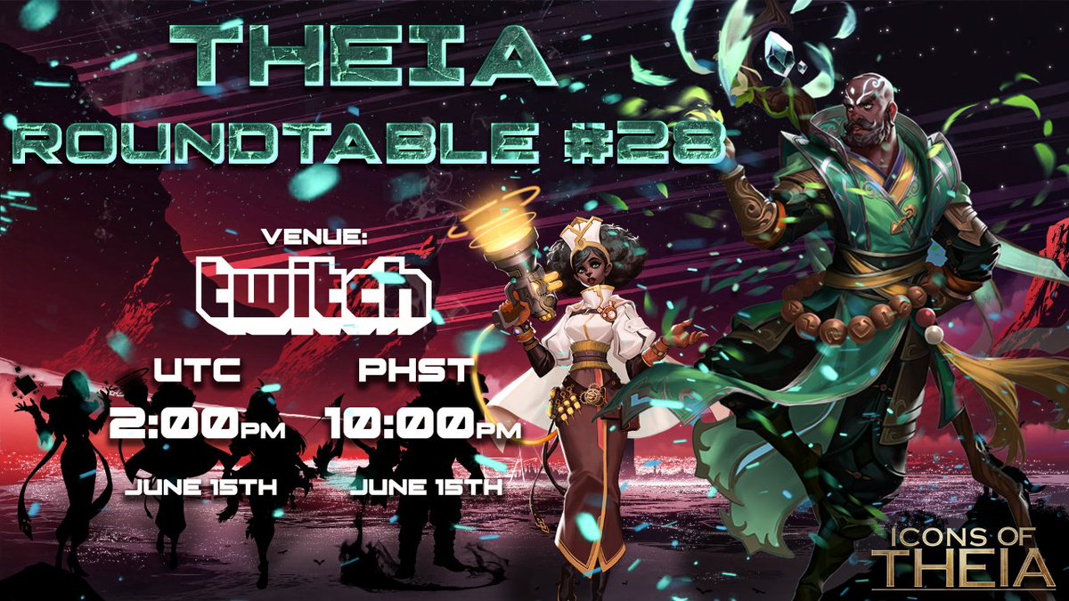 IconsOfTheia's tweet image. The Theia Roundtable returns tomorrow, 10 am EDT / 2 pm UTC / 10 pm PHST! 

Tune on Twitch and join us in discussing everything Icons of Theia - including the newest, exciting features that will be released this month! 

twitch.tv/iconsoftheia