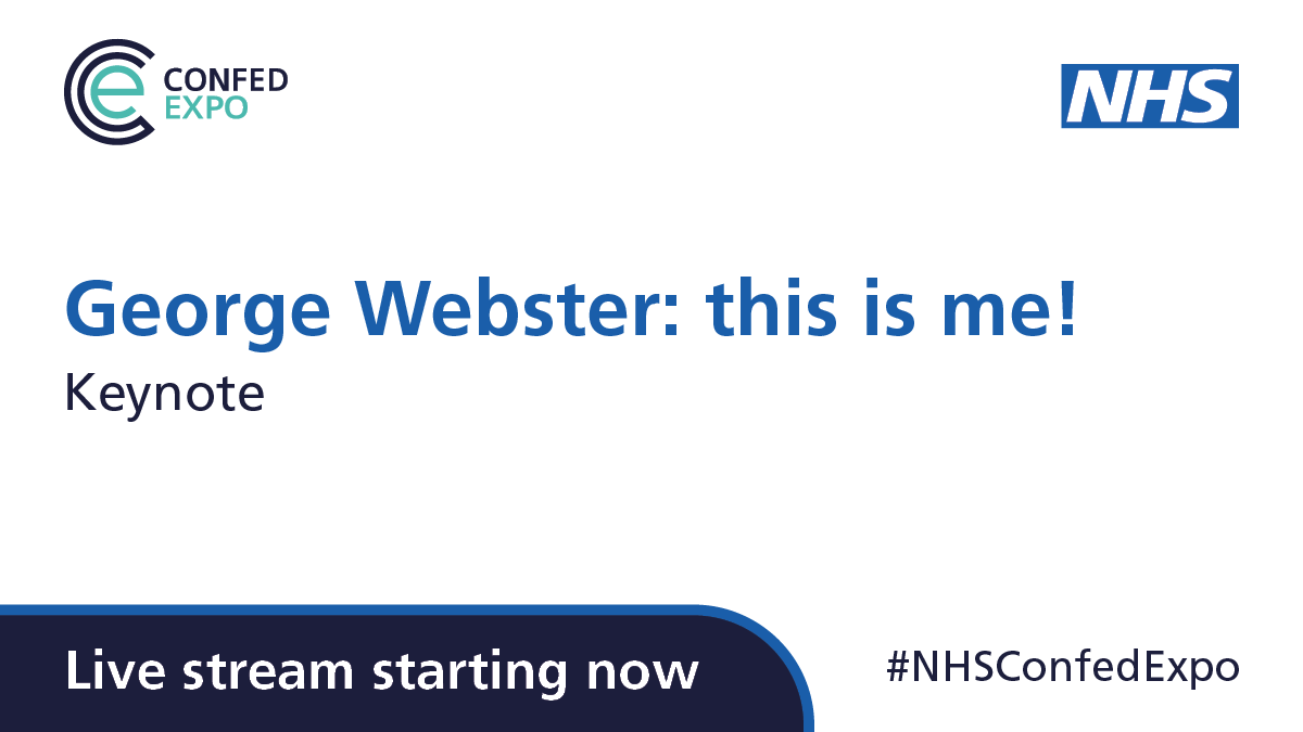 ConfedExpo's tweet photo. On stage at #NHSConfedExpo now, delivering his keynote, is George Webster, actor, author and the first CBeebies presenter with Down Syndrome.

Watch now👇
https://t.co/qZbdlm5Bmw https://t.co/jjJQP6G6et