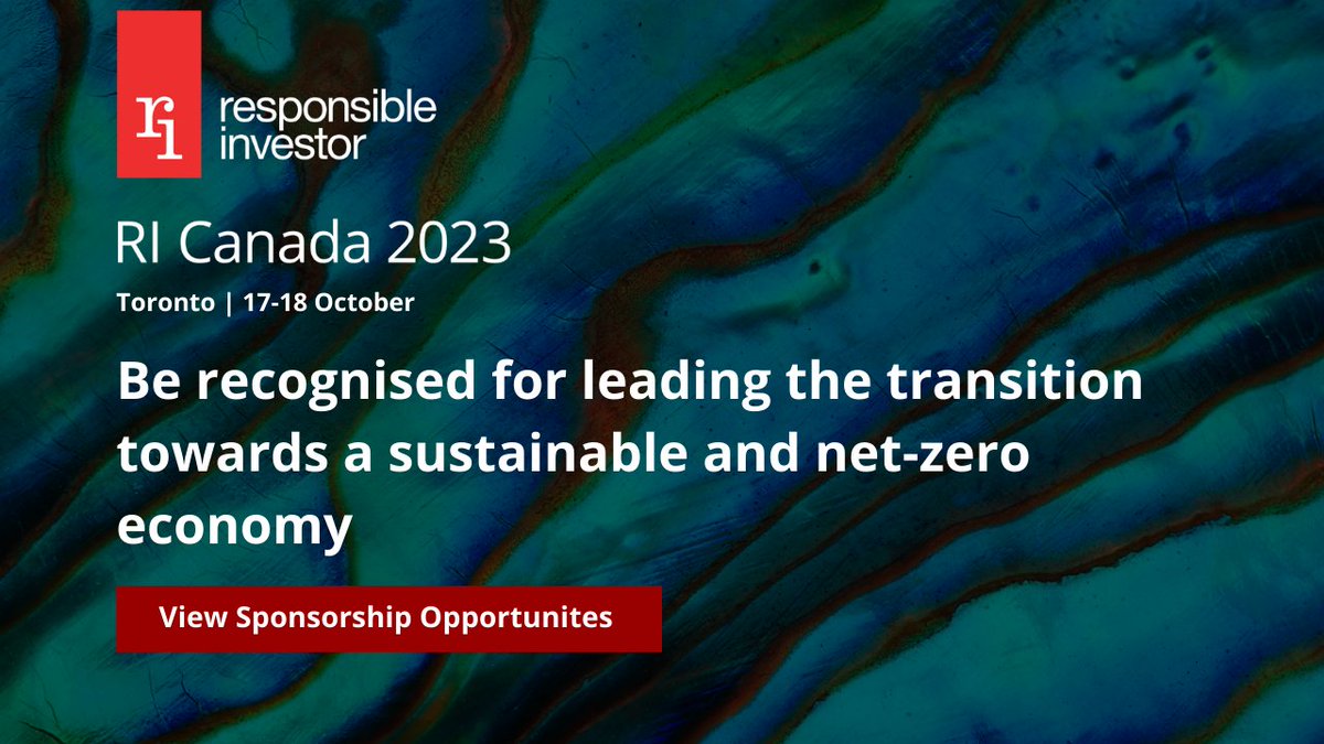 Position your brand at the epicenter of ESG in Canada. Collaborate on Responsible Investor's leading event, uniting institutional investors driving the transition to a net-zero economy. Talk to us today: okt.to/TdvJKO #RINetwork #ResponsibleInvestor #RICanada #NetZero