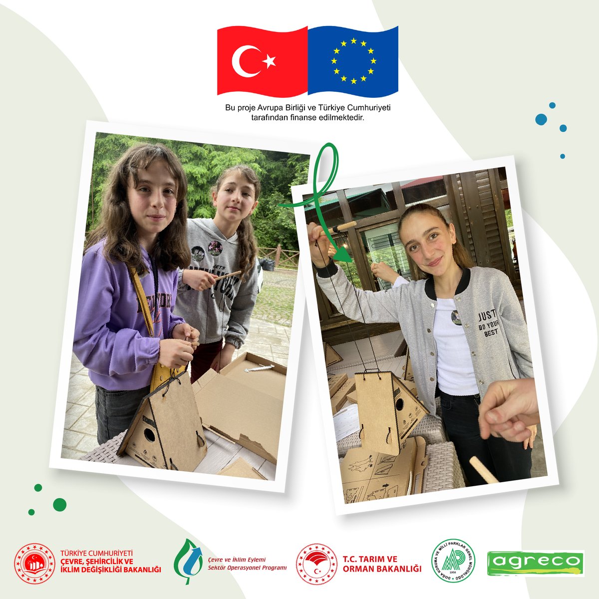 TTurler's tweet photo. The awareness training, which included the participation of both students and teachers, concluded with the construction of birdhouses.  

The future is entrusted to our children. 

 #tehlikedekitürler #endangeredspecies https://t.co/SYdHBGutcm