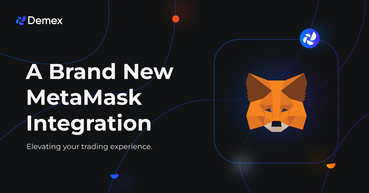 demexchange's tweet photo. An all new MetaMask integration is coming to @demexchange ⟡

What's it about? What can you expect? How will users benefit?
Stay tuned for the big release!

Get a sneak peek 🫣 here:
https://t.co/avuvfLnZEd https://t.co/3c6UazJuBg