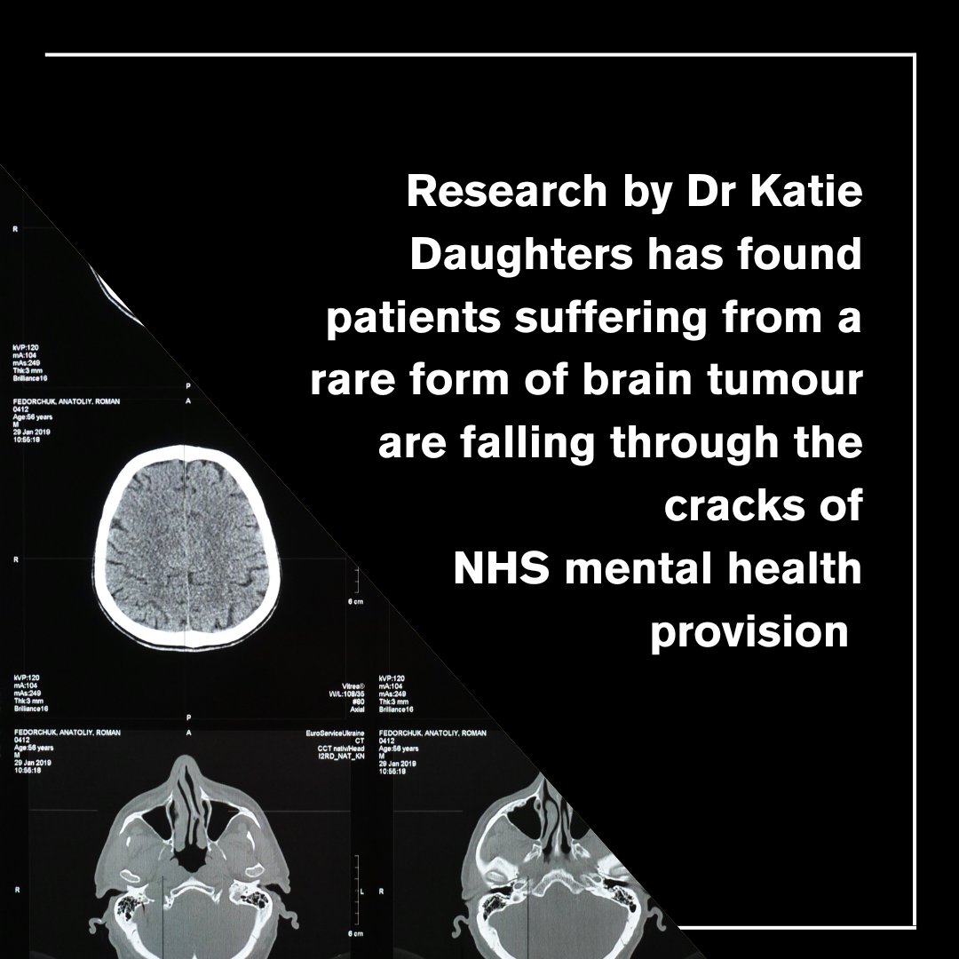 Patients suffering from one of the rarest forms of brain tumour are falling through the cracks of NHS mental health provision.

<a href="/KatieDaughters/">Katie Daughters</a> of <a href="/EssexPsychology/">EssexPsychology</a> hopes her findings will lead to an expansion of mental health services to patients.

okt.to/keZl6H