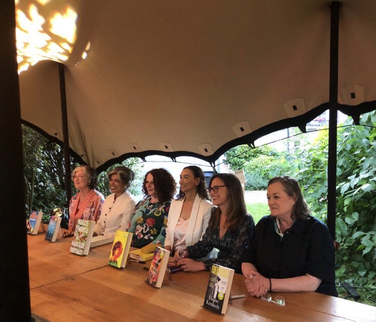 Thank you ⁦@WomensPrize⁩ Live for a wonderful day. Here with my literary heroine ⁦@Elif_Safak⁩, whose workshop with force of nature ⁦@katemosse⁩ was inspirational. Also had the delight of time with #BarbaraKingsolver #MaggieOFarrell and shortlisted camaraderie