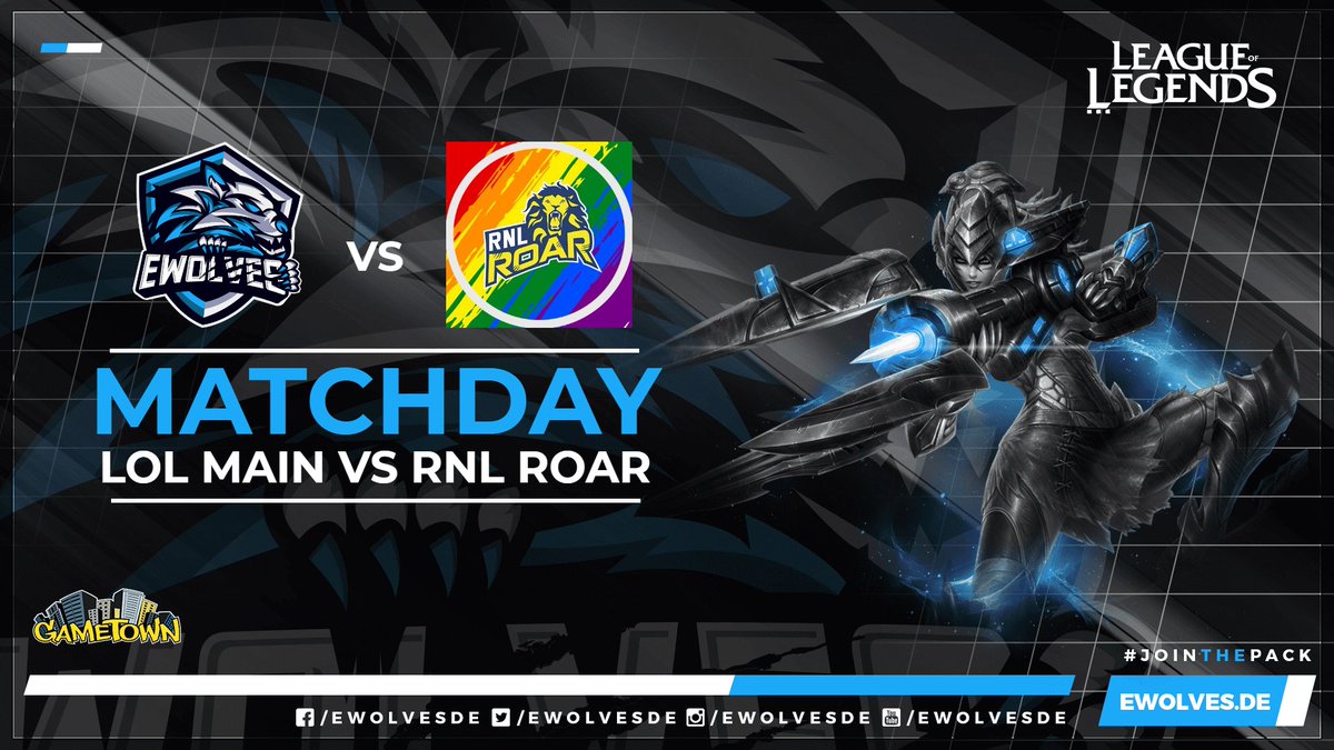 [#LeagueOfLegends]

Endlich geht es auch für unser Main Team los 🔥

⚔️ <a href="/PrimeLeague/">Die Techniker Prime League</a> Division 3.2
🆚 <a href="/rnlroar/">RNL ROAR</a> Academy
🕖 19:00 Uhr
🔴 twitch.tv/ewolvesde
🎙️ @Forsaken53ews &amp; @ews_nilox 

Schaltet ein und feuert unsere Jungs an , jeder Support hilft ungemein💪
#JoinThePack🐺