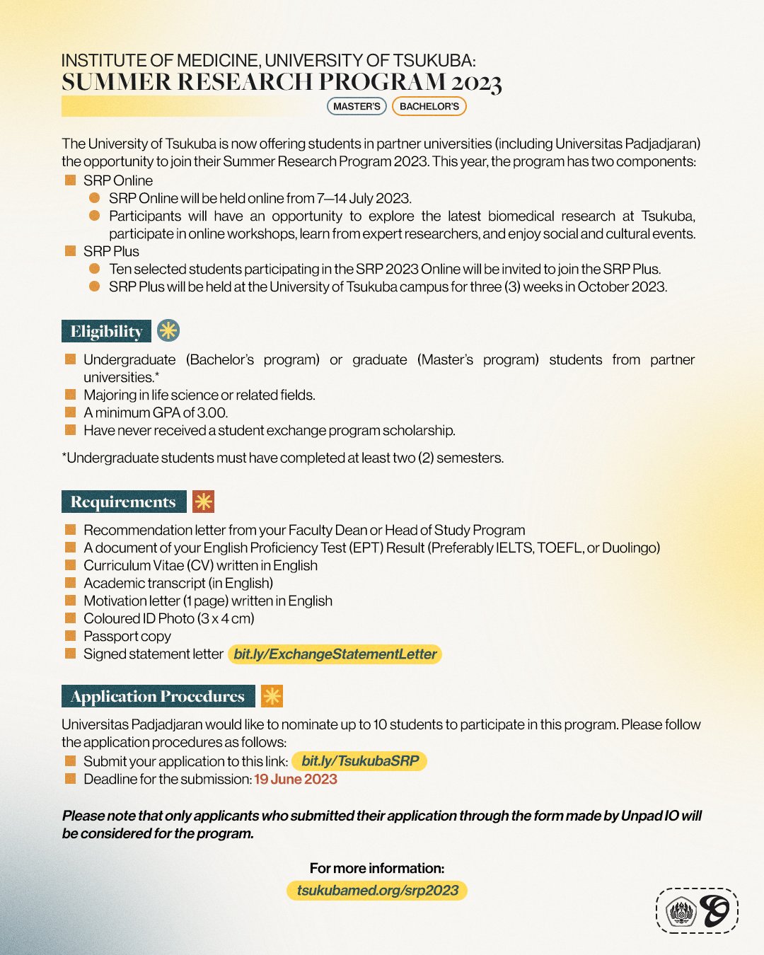 Laman pendaftaran Magister by Project Unpad