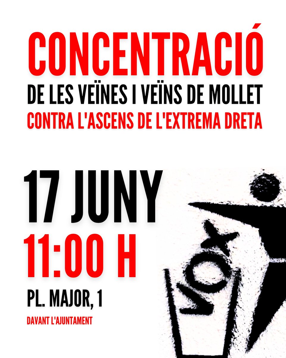 🎙️#Molletaldia: <a href="/MolletFeminista/">Mollet Feminista</a>  i la <a href="/UCFRcat/">UCFR #StopIslamofòbia #StopVOX</a>  convoquen una concentració per denunciar l’entrada de VOX al consistori

➡️ n9.cl/nc9wm  #Mollet