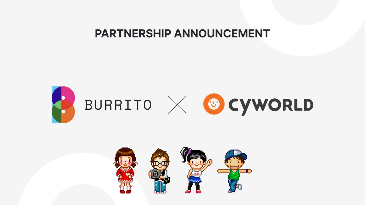BurritoWorld KR (@burritowallet) on Twitter photo 🤝Partnership Announcement:
Burrito Wallet x <a href="/CyworldOfficial/">Cyworld DTR Official</a>
3,200만명의 회원을 보유한 범국민적 SNS 서비스인 싸이월드와 파트너십을 맺었습니다!
내용:
✅부리또 월렛 내 도토리 토큰 지원 (BSC 기반)
📷 WEB3.0 SNS 생태계 구축 지원
곧 진행될 이벤트도 많은 관심 부탁드려요! 🤝Partnership Announcement:
Burrito Wallet x <a href="/CyworldOfficial/">Cyworld DTR Official</a>
3,200만명의 회원을 보유한 범국민적 SNS 서비스인 싸이월드와 파트너십을 맺었습니다!
내용:
✅부리또 월렛 내 도토리 토큰 지원 (BSC 기반)
📷 WEB3.0 SNS 생태계 구축 지원
곧 진행될 이벤트도 많은 관심 부탁드려요!