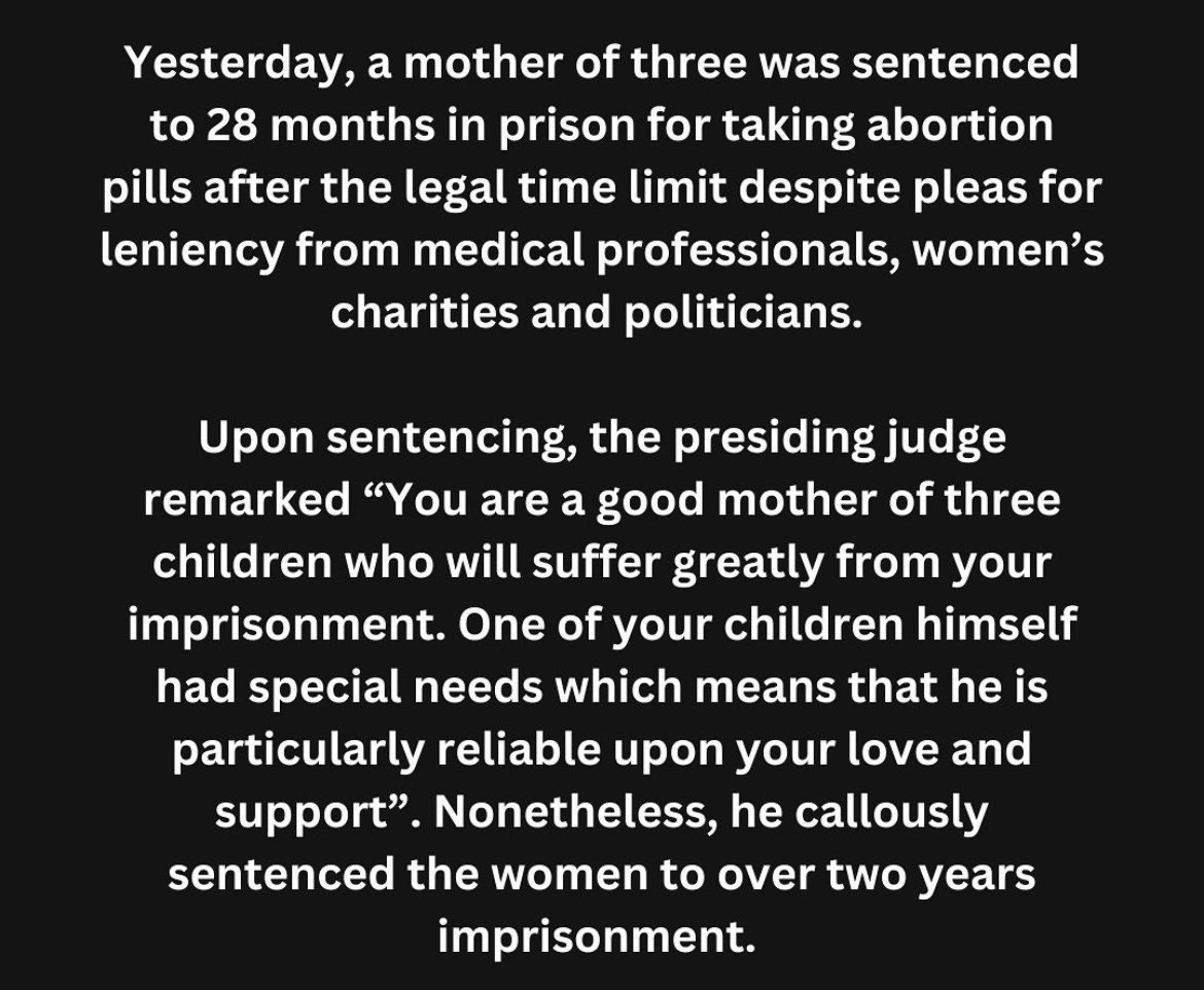 This makes me feel sick. This could be any woman I know. These archaic laws are not fit for today’s world. Keep abortion safe and legal #choosechange #ourbodiesourchoice