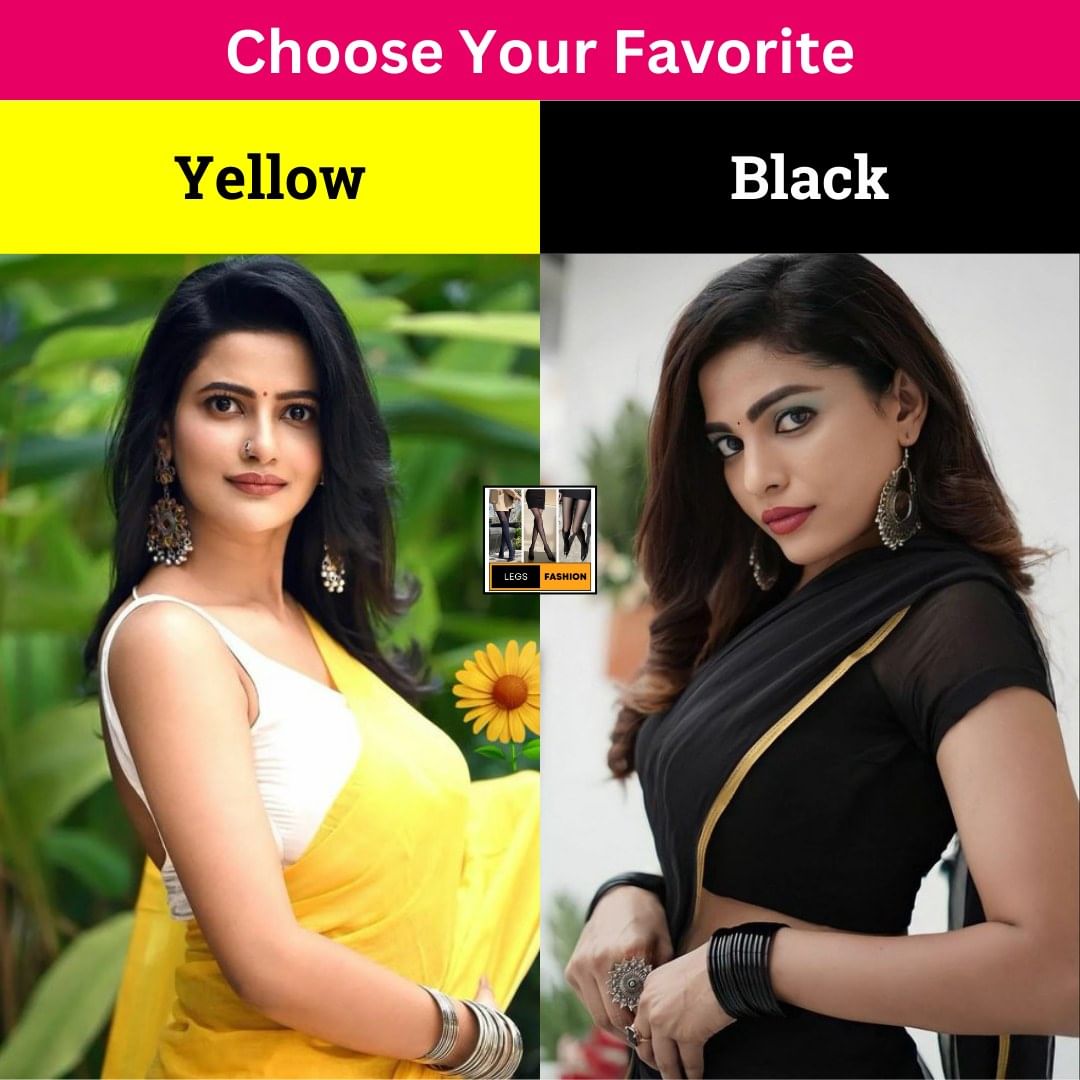 Choose Your Favorite Yellow or Black
.
.
#beautyinsaree #indianbeauty #sareebeauty #sareelove #saree #sareefashion #sareelovers #sareeaddict #sexysaree #sareewomen #sareeday #sareenavel #sareehot #sareedivas #sexyladyinsaree #blacksaree #yellowsaree #legsfashion