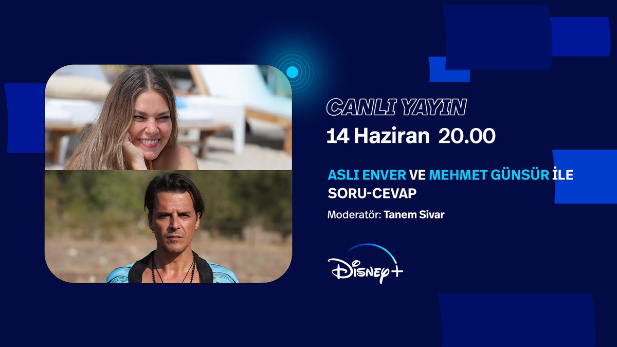 Aslı Enver ve Mehmet Günsür ile bu akşam 20.00'de Instagram canlı yayındayız. 

Yayını kaçırmamak için:
instagram.com/disneyplustr/