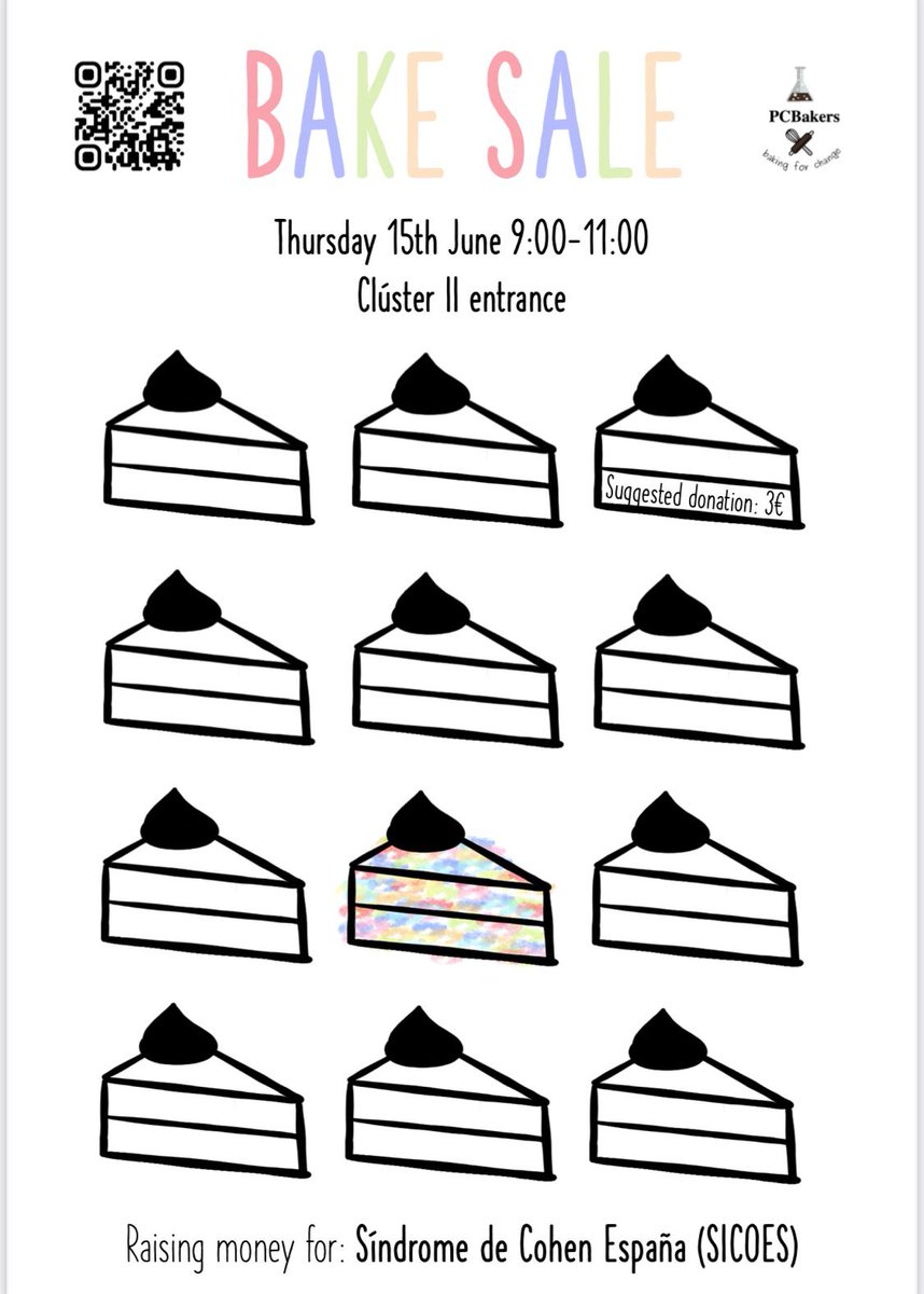 Marta Lovera (@martaloverul) on Twitter photo Join tomorrow our bake sale to raise funds for research on Cohen syndrome!!! 🌸🌸🌸 <a href="/BakersPCB/">PCBakers</a> <a href="/PCB_UB/">Parc Científic de Barcelona</a> <a href="/IRBBarcelona/">IRB Barcelona</a> <a href="/jmestrestruyol/">Júlia Mestres-Truyol</a> <a href="/LudersLab/">Jens Luders @LudersLab.bsky.social</a> Join tomorrow our bake sale to raise funds for research on Cohen syndrome!!! 🌸🌸🌸 <a href="/BakersPCB/">PCBakers</a> <a href="/PCB_UB/">Parc Científic de Barcelona</a> <a href="/IRBBarcelona/">IRB Barcelona</a> <a href="/jmestrestruyol/">Júlia Mestres-Truyol</a> <a href="/LudersLab/">Jens Luders @LudersLab.bsky.social</a>