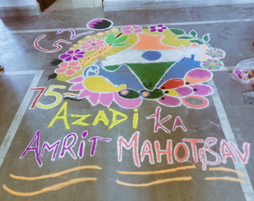 amit_jundwal's tweet photo. House Wise Rangoli Competition : Celebration of G20 & 75th Azadi Ka Amrit Mahotsav at Raj Rajeshwari College of Education
#BEdCollege
#DharmendraPradhan
#TeacherEducationProgram
#NarendraModi
#ministryofeducation
#NCTE https://t.co/XHjZ9l9Zhm